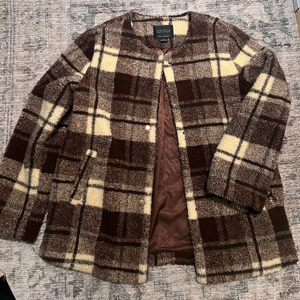 Sanctuary women’s Plaid Shirt Jacket